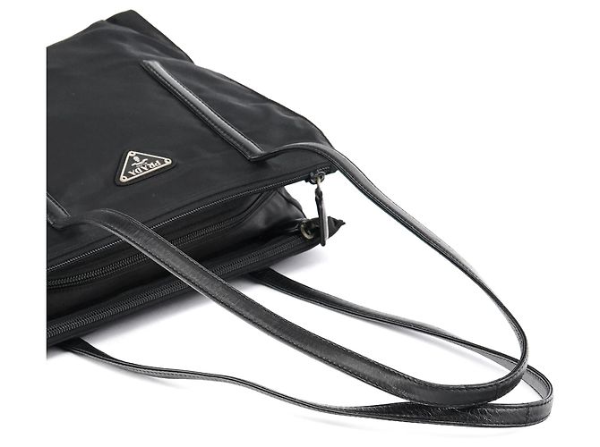 Prada Borsa Tote 1995 Black Tessuto Trend Nappa Nylon - vista 11