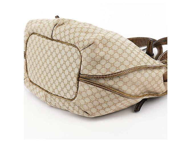 Céline Borsa a Tracolla Bittersweet Macadam Croc Beige - vista 10