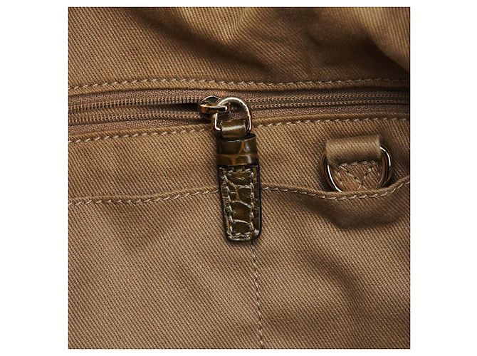 Céline Borsa a Tracolla Bittersweet Macadam Croc Beige - vista 13