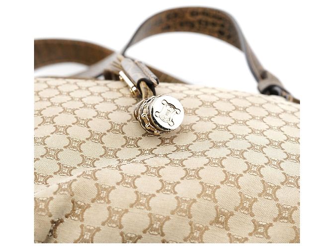 Céline Borsa a Tracolla Bittersweet Macadam Croc Beige - vista 8