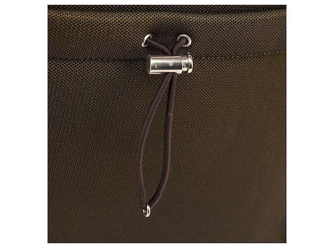 Prada Borsa Tote City B9386 in rete di nylon verde oliva - vista 6
