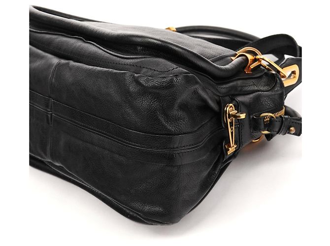 Chloé Borsa Paraty 2-Way in pelle nera - vista 10