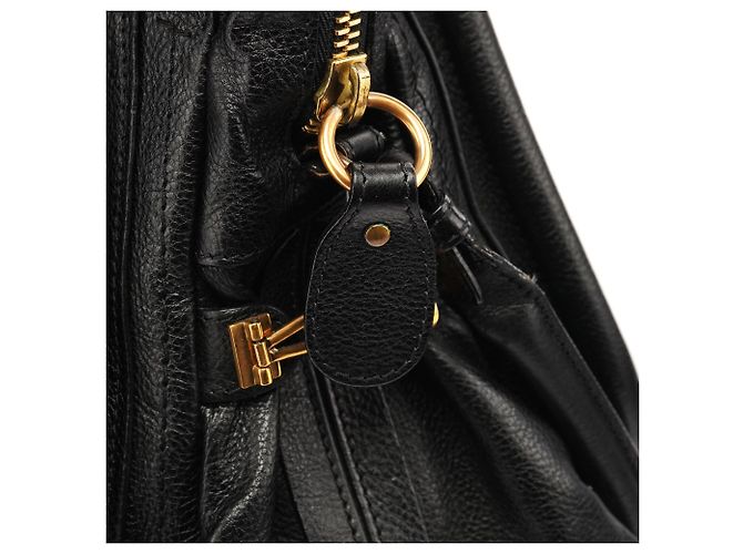 Chloé Borsa Paraty 2-Way in pelle nera - vista 8