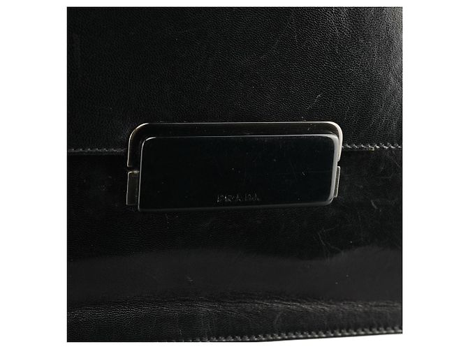 Prada Borsa con manico in pelle Vitello nera - vista 6