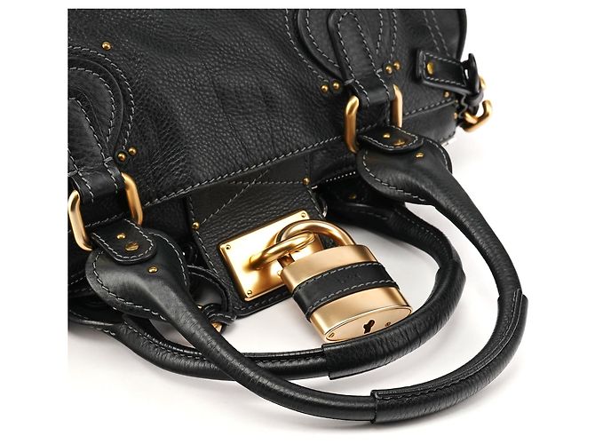 Chloé Borsa a tracolla Paddington in pelle nera - vista 12