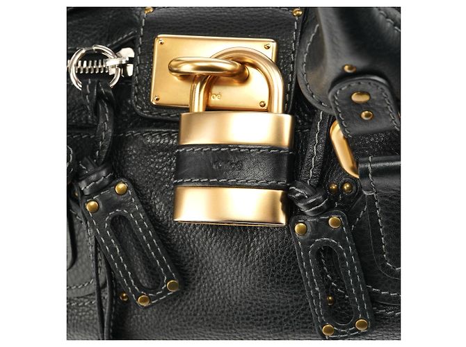 Chloé Borsa a tracolla Paddington in pelle nera - vista 6