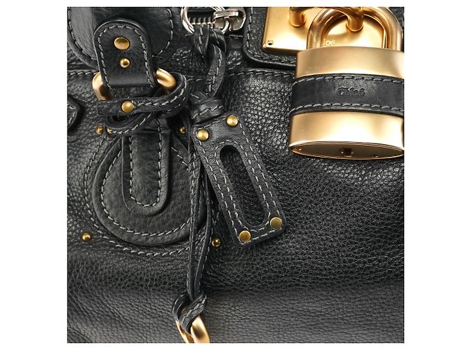 Chloé Borsa a tracolla Paddington in pelle nera - vista 7