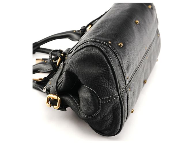 Chloé Borsa a tracolla Paddington in pelle nera - vista 9