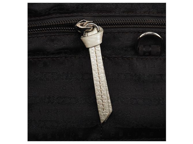Céline Borsa a tracolla Bittersweet in pelle Pearl White - vista 12