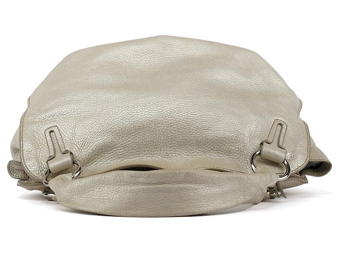Céline Borsa a tracolla Bittersweet in pelle Pearl White - vista 4