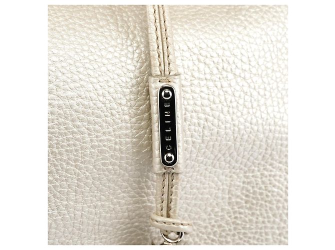 Céline Borsa a tracolla Bittersweet in pelle Pearl White - vista 6