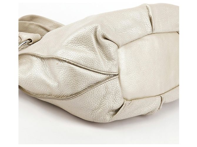 Céline Borsa a tracolla Bittersweet in pelle Pearl White - vista 7