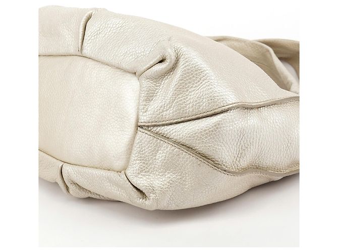 Céline Borsa a tracolla Bittersweet in pelle Pearl White - vista 8