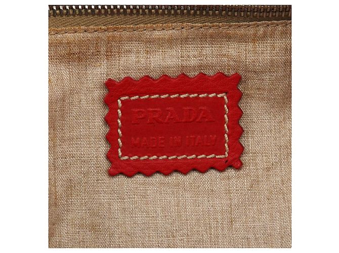 Prada Borsa a tracolla BR1608 in pelle rossa - vista 14