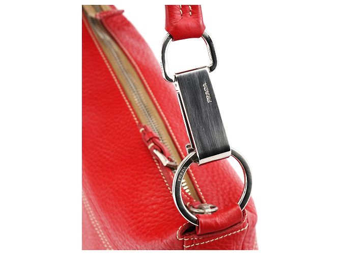 Prada Borsa a tracolla BR1608 in pelle rossa - vista 6
