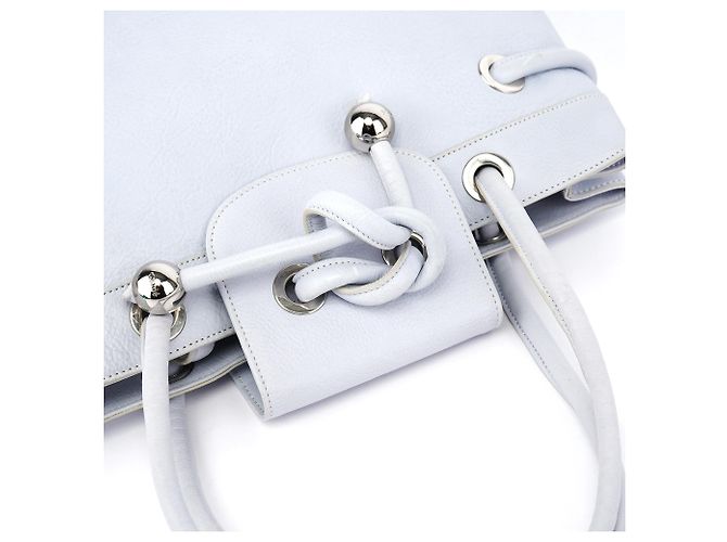 Chloé Borsa a nodo in pelle Slate Blue - vista 11