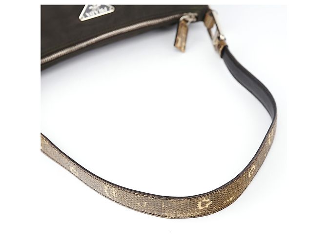 Prada Borsa hobo in finta pitone verde e gialla - vista 11