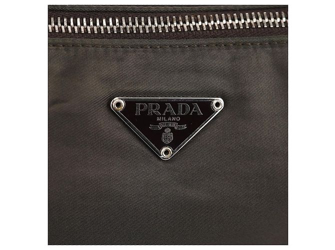 Prada Borsa hobo in finta pitone verde e gialla - vista 6