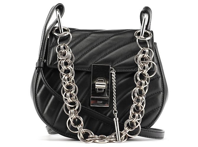 Chloé Borsa a tracolla 2-Way Drew in pelle nera - vista 5