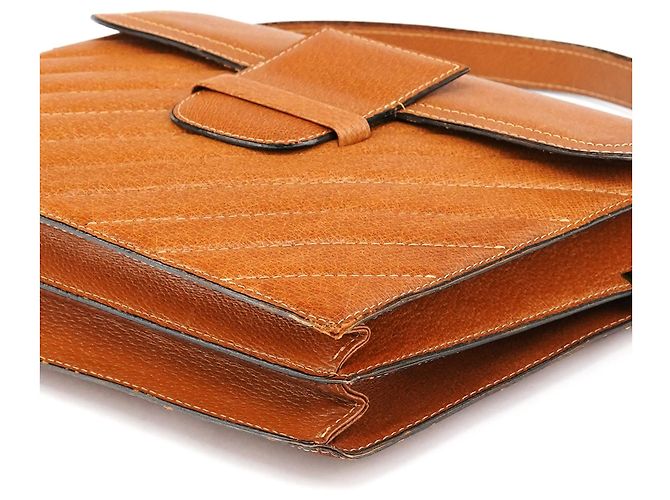 Yves Saint Laurent Borsa a spalla in pelle trapuntata marrone chiaro - vista 13