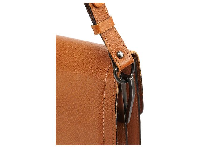 Yves Saint Laurent Borsa a spalla in pelle trapuntata marrone chiaro - vista 15