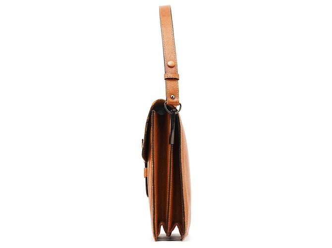 Yves Saint Laurent Borsa a spalla in pelle trapuntata marrone chiaro - vista 5