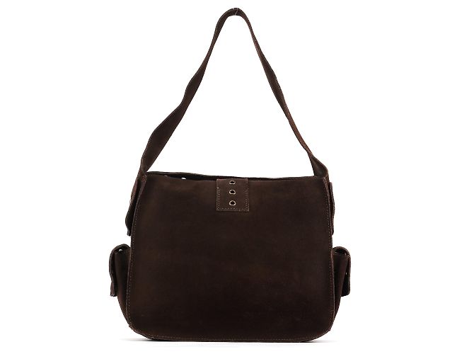 Dolce & Gabbana Borsa a tracolla con patta in camoscio marrone - vista 3