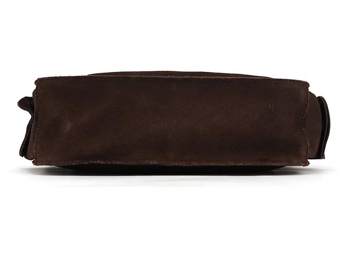 Dolce & Gabbana Borsa a tracolla con patta in camoscio marrone - vista 5