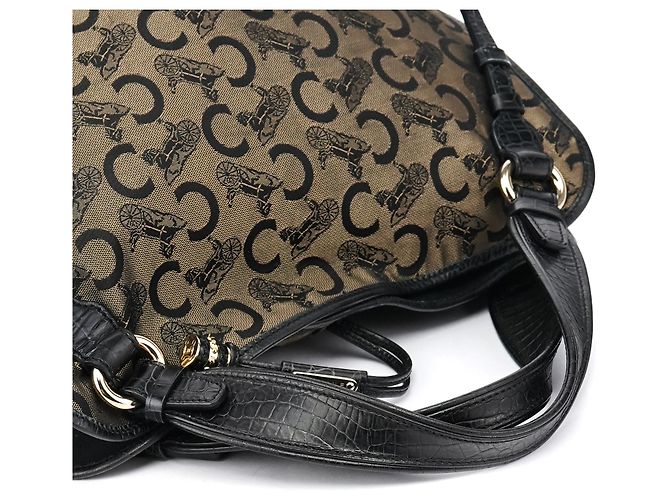 Céline Borsa a tracolla Bittersweet Monogram Marrone - vista 11