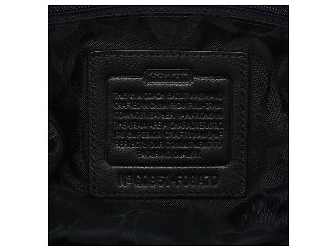 Coach Borsa Tote Hamptons in pelle nera F08A70 - vista 12