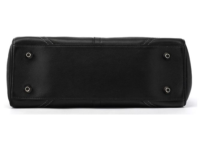 Coach Borsa Tote Hamptons in pelle nera F08A70 - vista 4