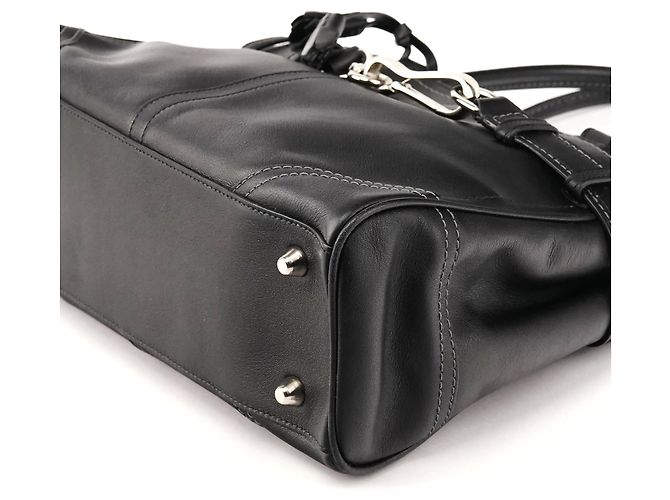 Coach Borsa Tote Hamptons in pelle nera F08A70 - vista 8