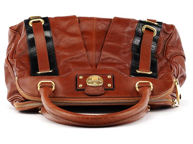Marc Jacobs Borsa Bowling in pelle marrone - vista 4