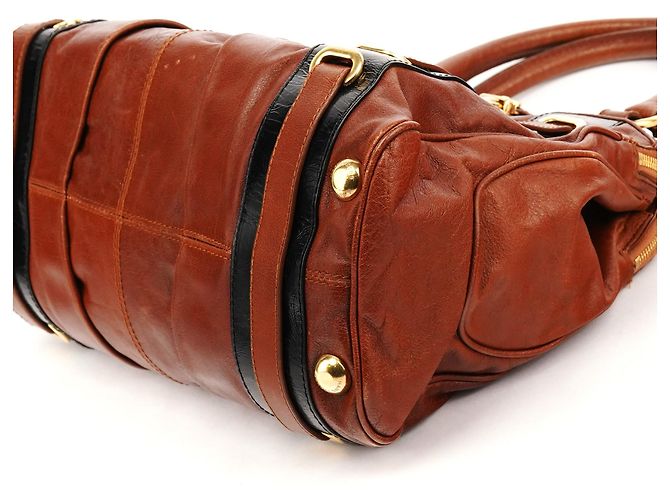 Marc Jacobs Borsa Bowling in pelle marrone - vista 9
