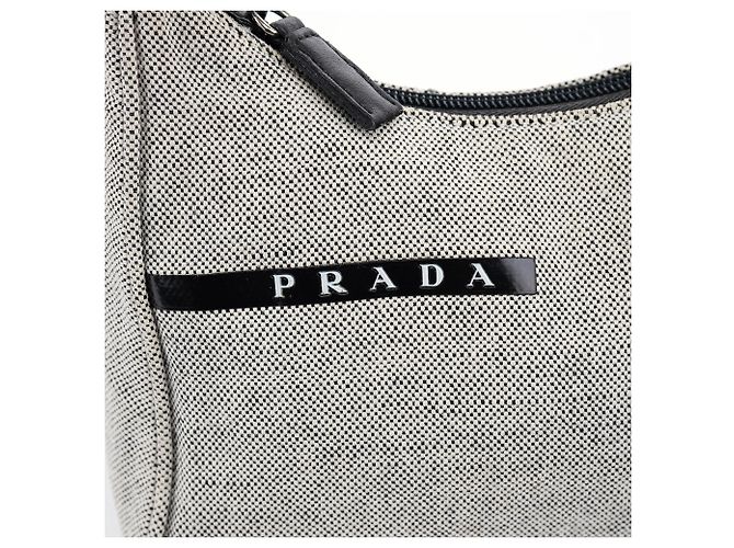 Prada Mini borsa hobo 1999 in tela beige - vista 6