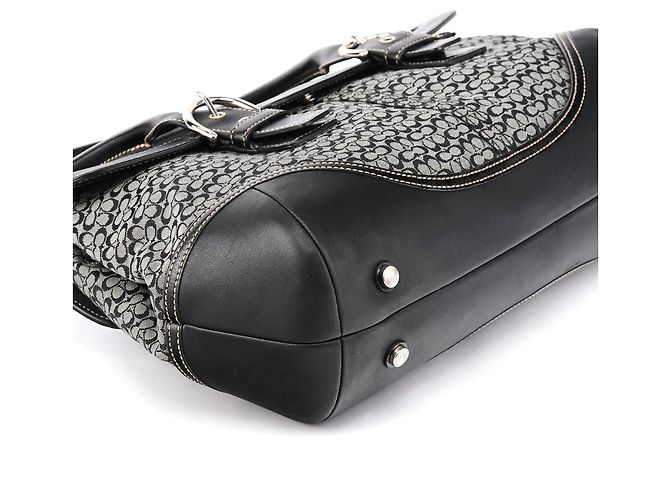 Coach Borsa Tote Soho Signature 7080 Grey Black - vista 10