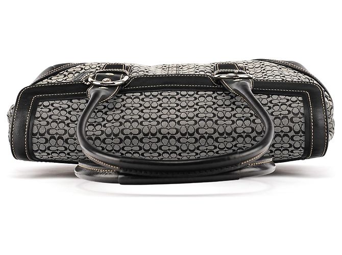 Coach Borsa Tote Soho Signature 7080 Grey Black - vista 4