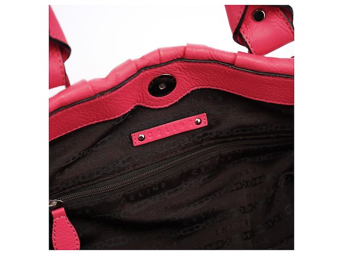 Céline Borsa Tote Pillow 2-Way in pelle rosa - vista 14