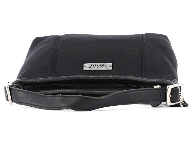 Coach Borsa a spalla Ergo in pelle e nylon nero - vista 4