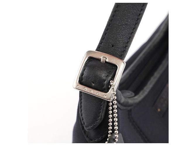 Coach Borsa a spalla Ergo in pelle e nylon nero - vista 9