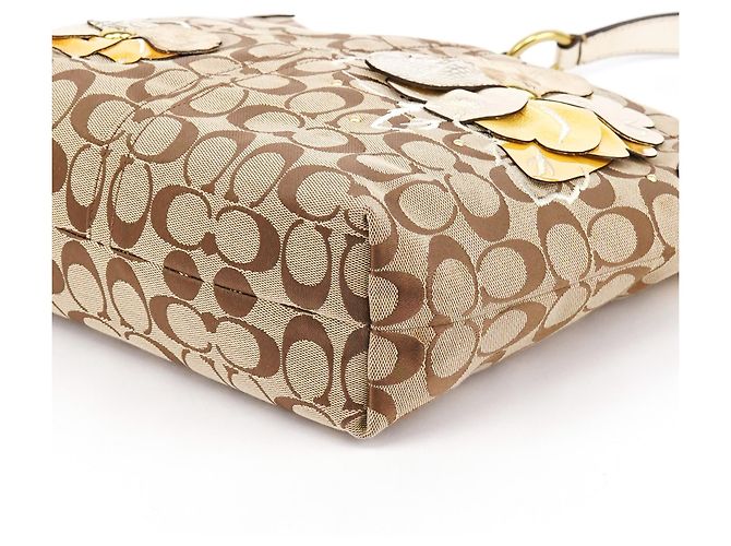 Coach Borsa a tracolla hobo floreale Beige Gold F16879 - vista 10