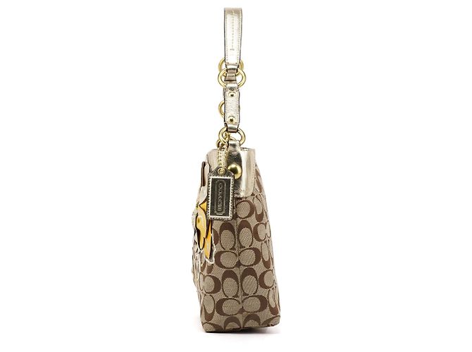 Coach Borsa a tracolla hobo floreale Beige Gold F16879 - vista 2