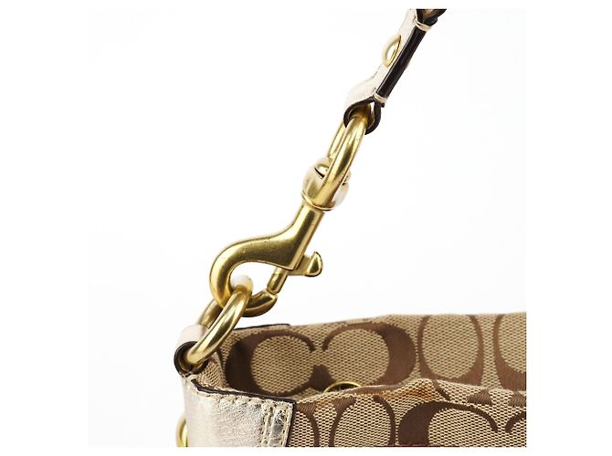 Coach Borsa a tracolla hobo floreale Beige Gold F16879 - vista 7