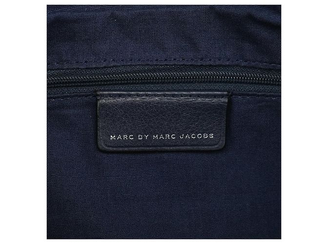 Marc by Marc Jacobs Borsa 2-Way Classic Q Bowling in pelle blu navy - vista 11