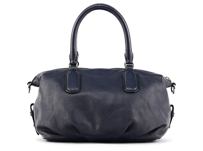 Marc by Marc Jacobs Borsa 2-Way Classic Q Bowling in pelle blu navy - vista 3