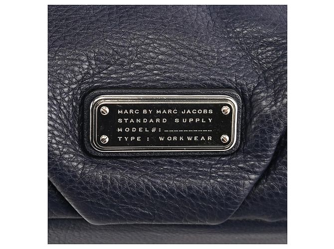 Marc by Marc Jacobs Borsa 2-Way Classic Q Bowling in pelle blu navy - vista 6