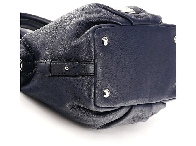 Marc by Marc Jacobs Borsa 2-Way Classic Q Bowling in pelle blu navy - vista 8