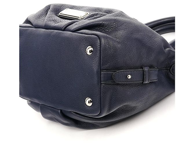 Marc by Marc Jacobs Borsa 2-Way Classic Q Bowling in pelle blu navy - vista 9