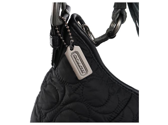 Coach Borsa a tracolla in nylon trapuntato nero - vista 13