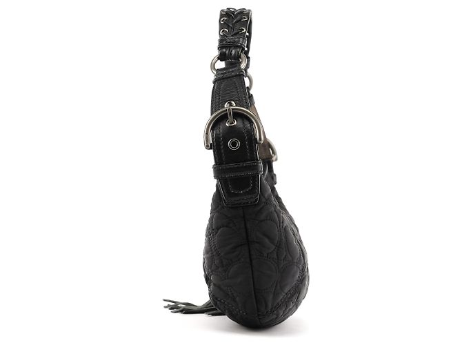 Coach Borsa a tracolla in nylon trapuntato nero - vista 2